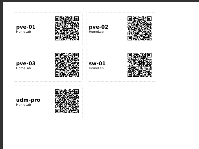 A PDF sized exactly to the label