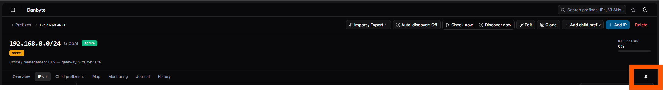 Pin a tab to make it the default landing view for an object, instead of Overview.