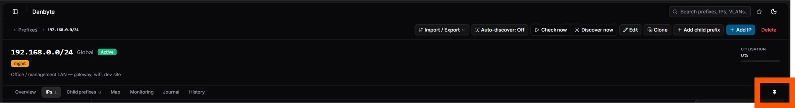 Pin a tab to make it the default landing view for an object, instead of Overview.