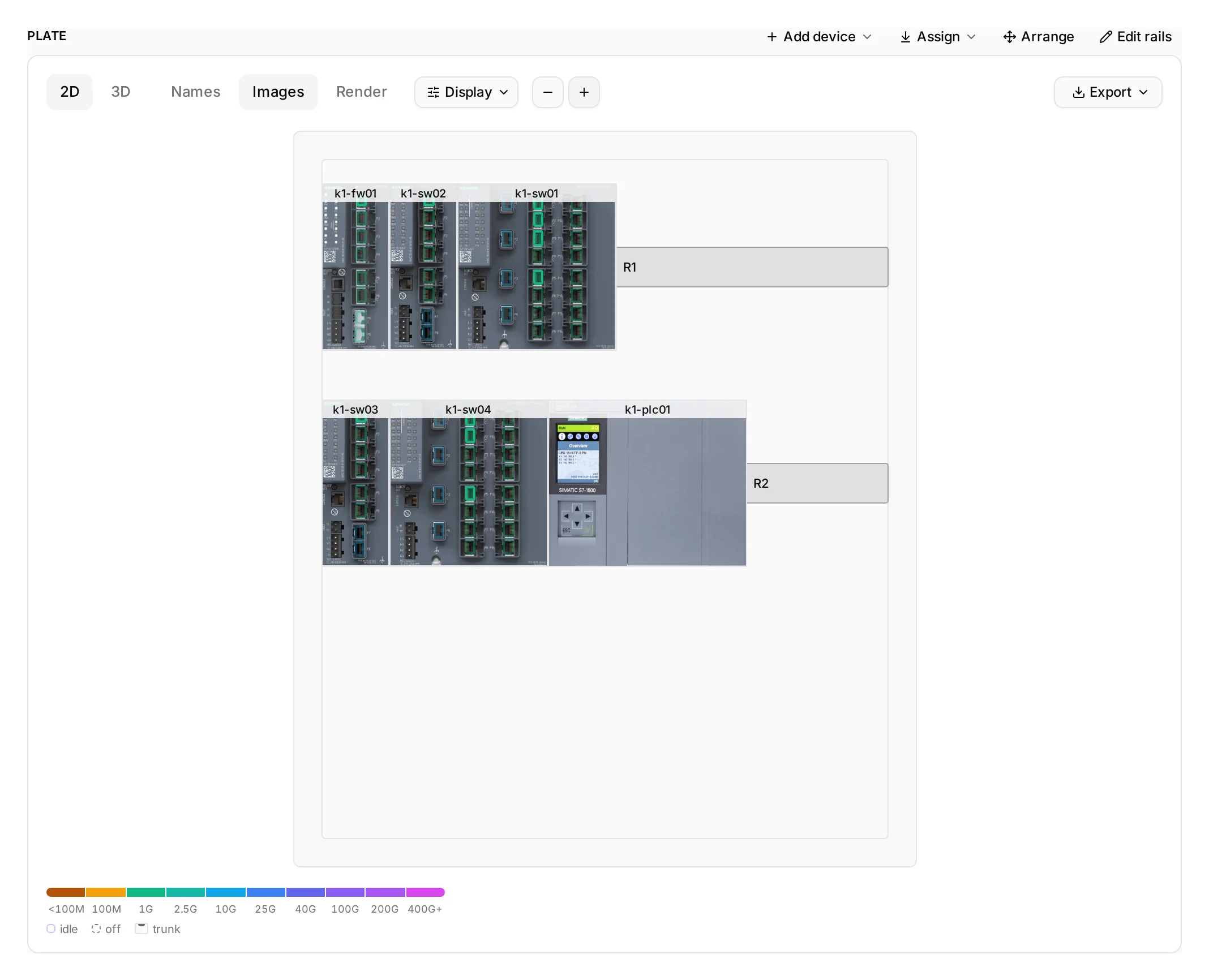 The plate in Images: calibrated photos at true size on both rails, with the speed key under them.