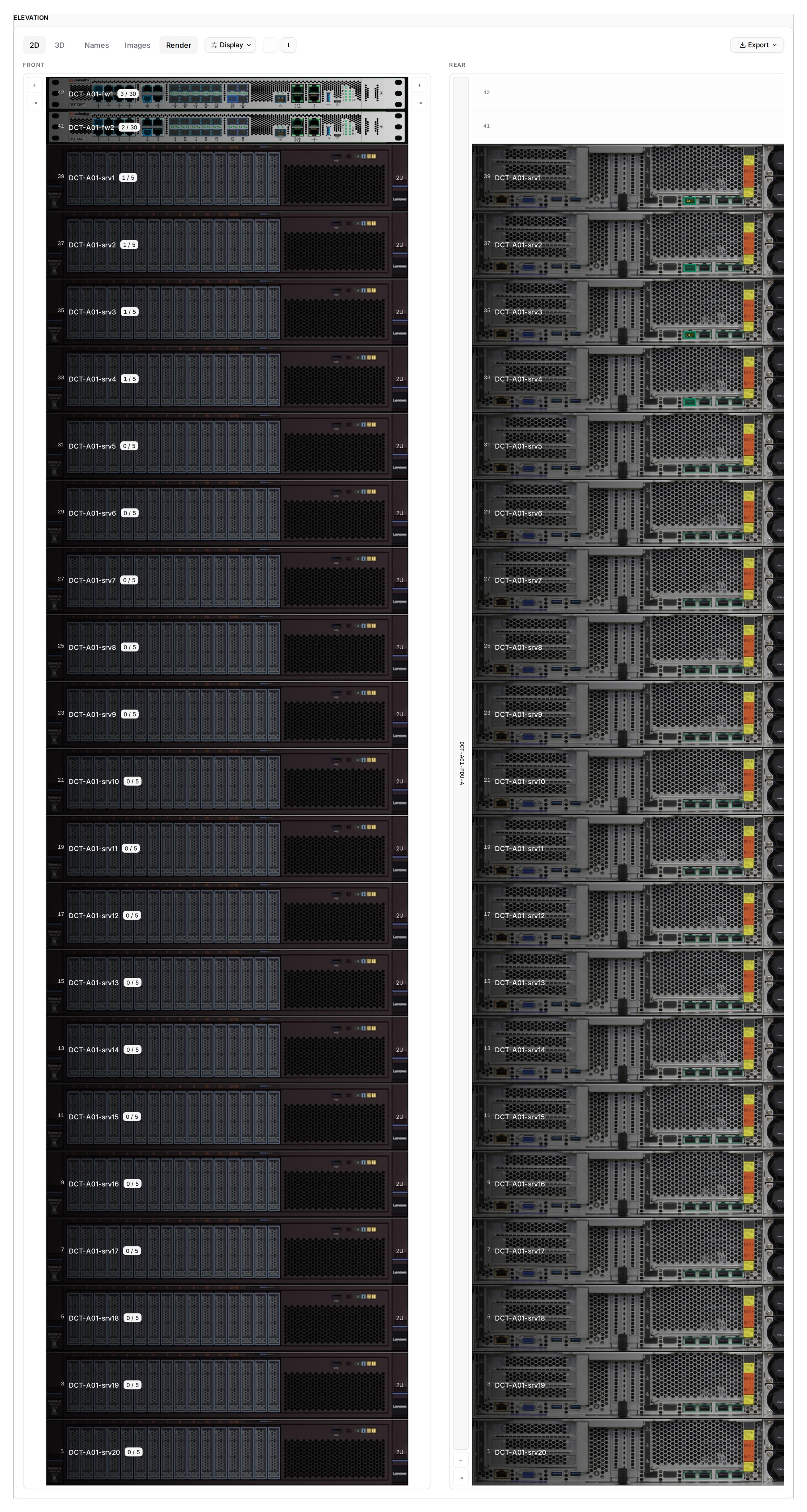 A whole rack in Render.